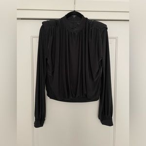 NWT Express long sleeve black top, size small